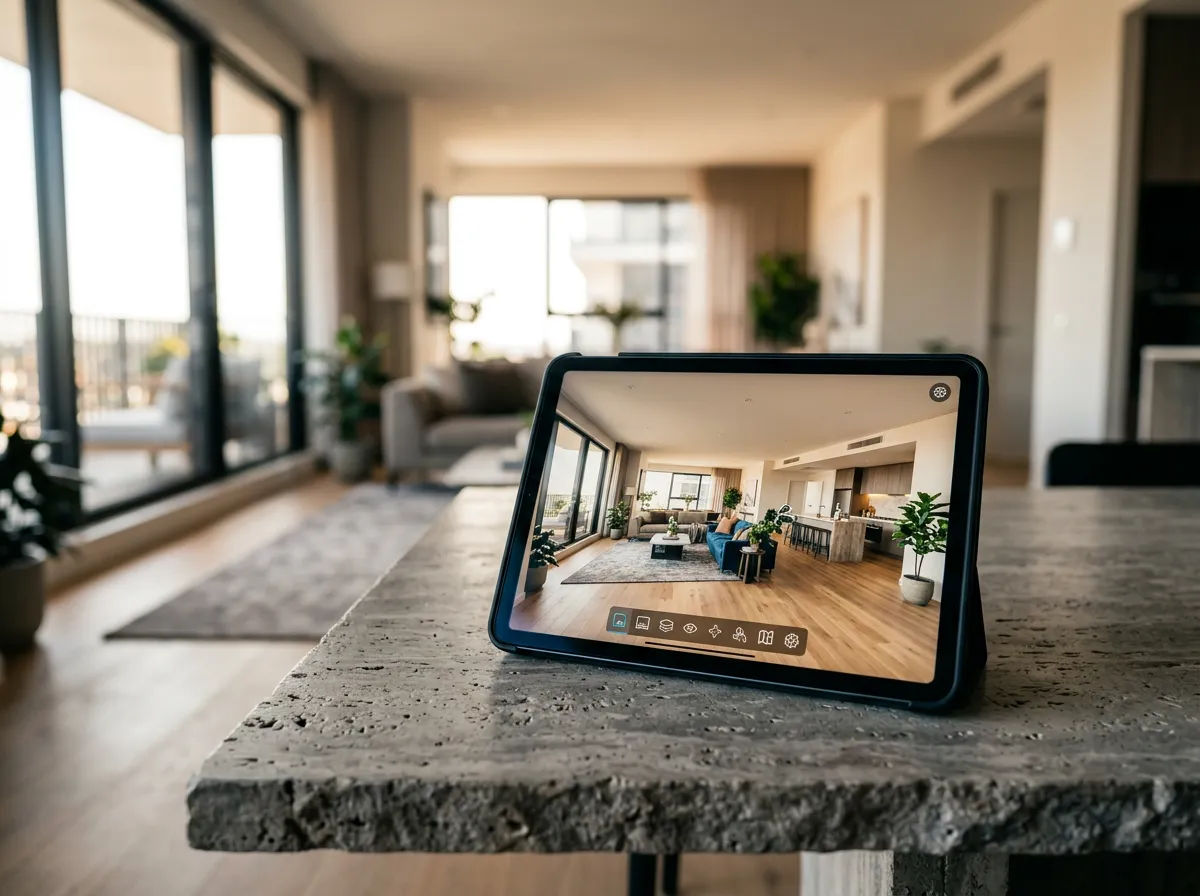 Tablet üzerinde interaktif 3B gezinti arayüzü